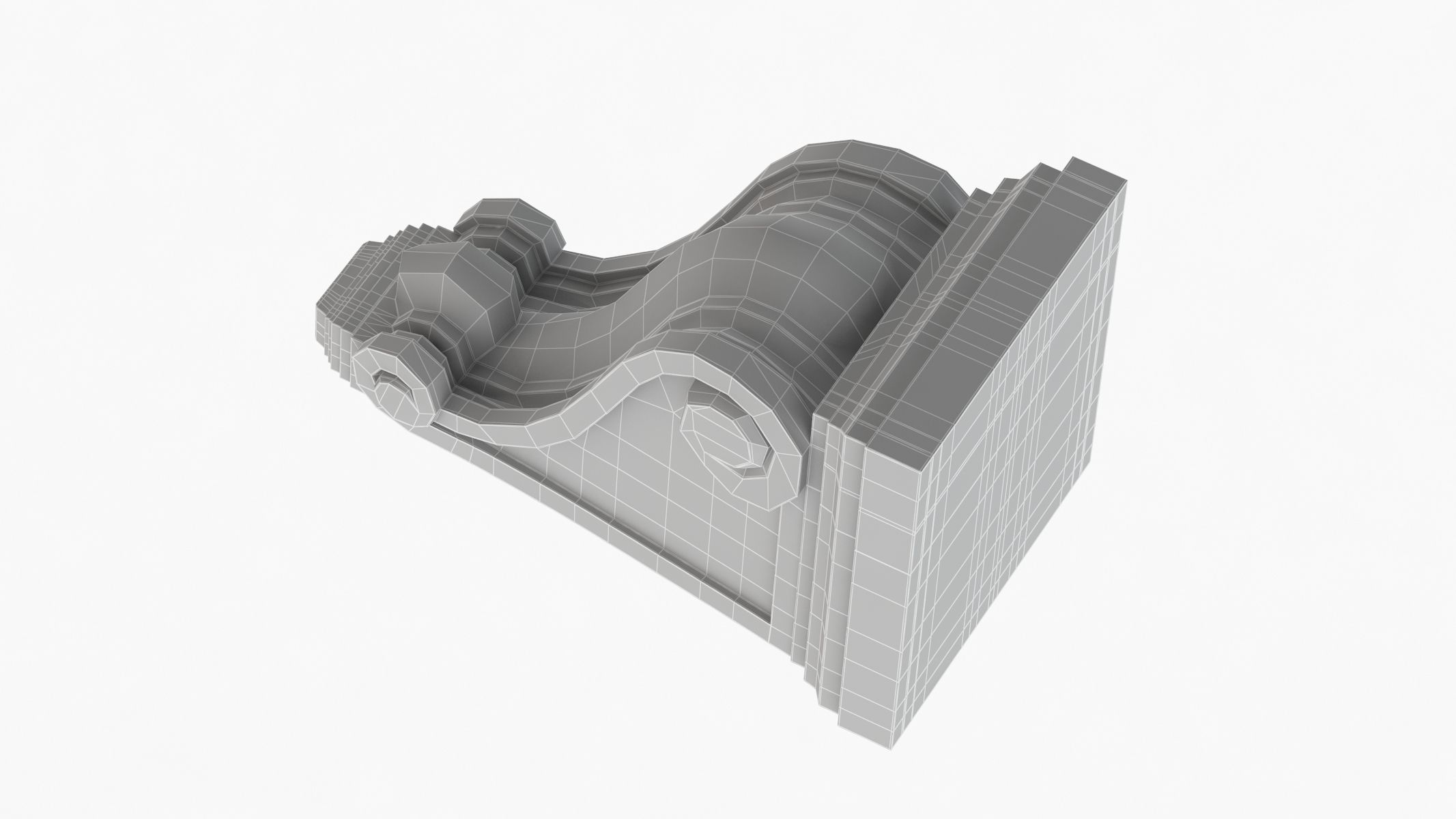 Scroll Corbel 06 - 3D Printable 3D model_9