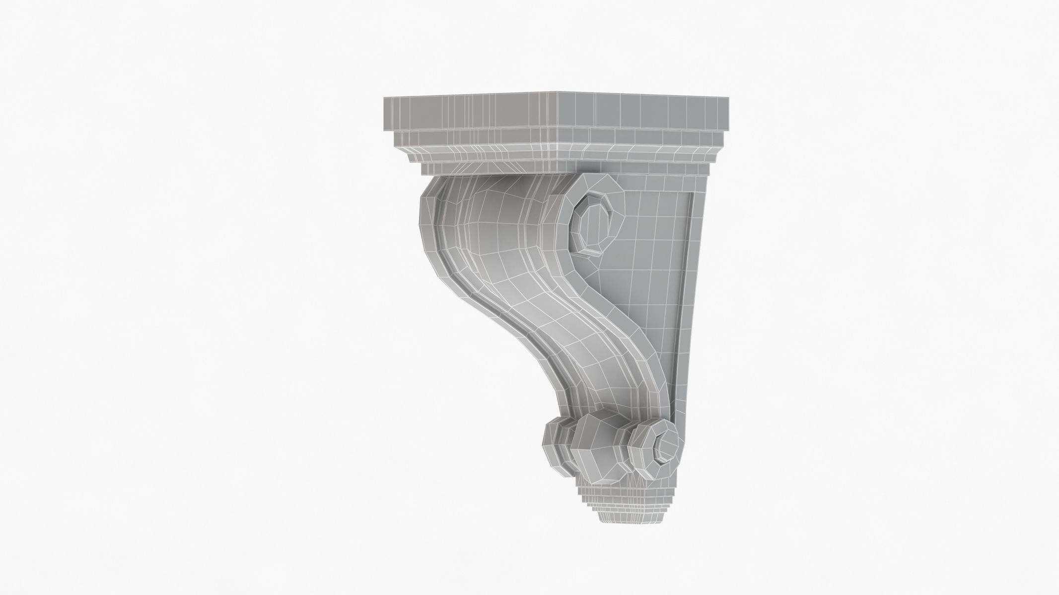 Scroll Corbel 06 - 3D Printable 3D model_7