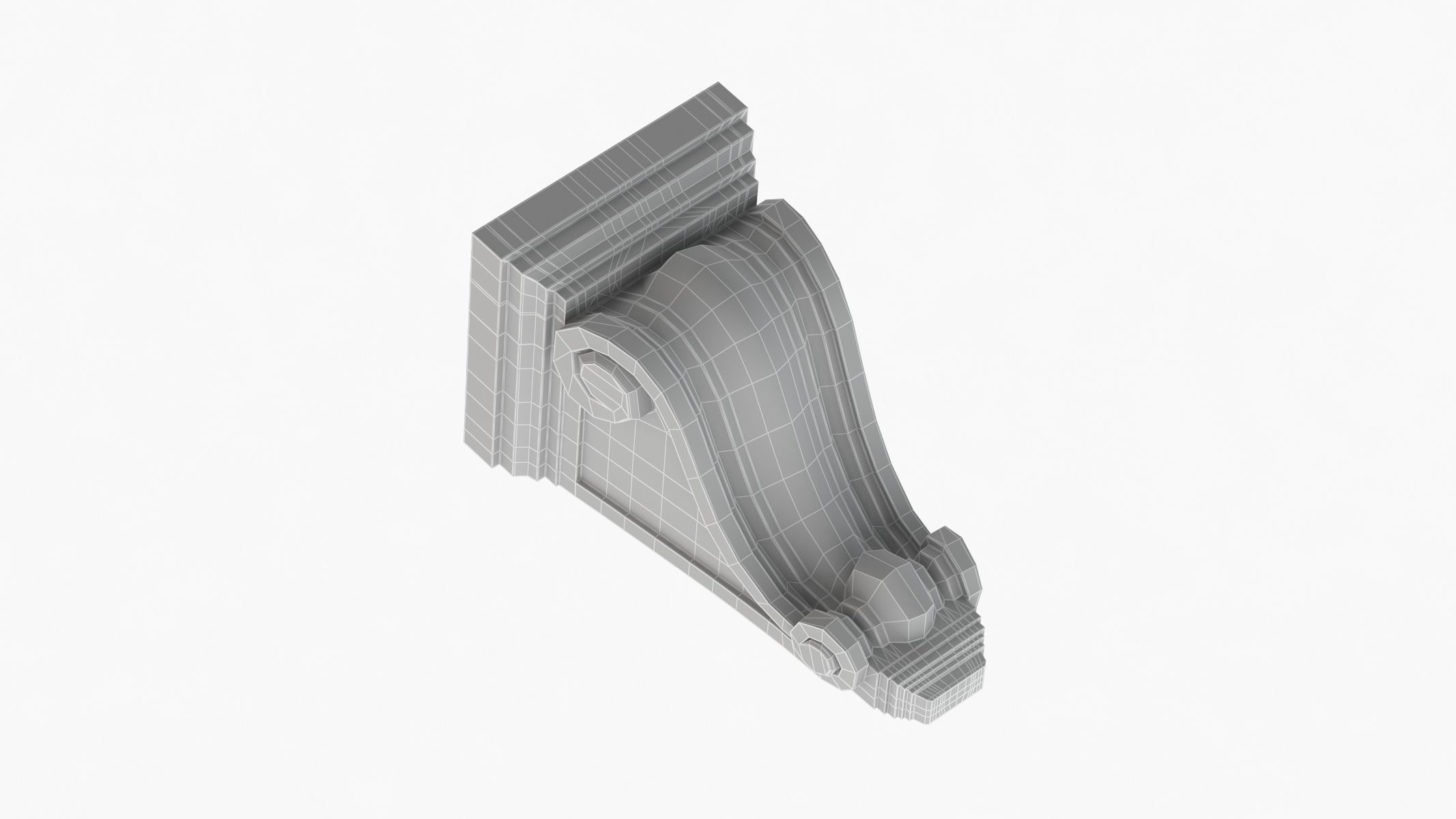 Scroll Corbel 06 - 3D Printable 3D model_8