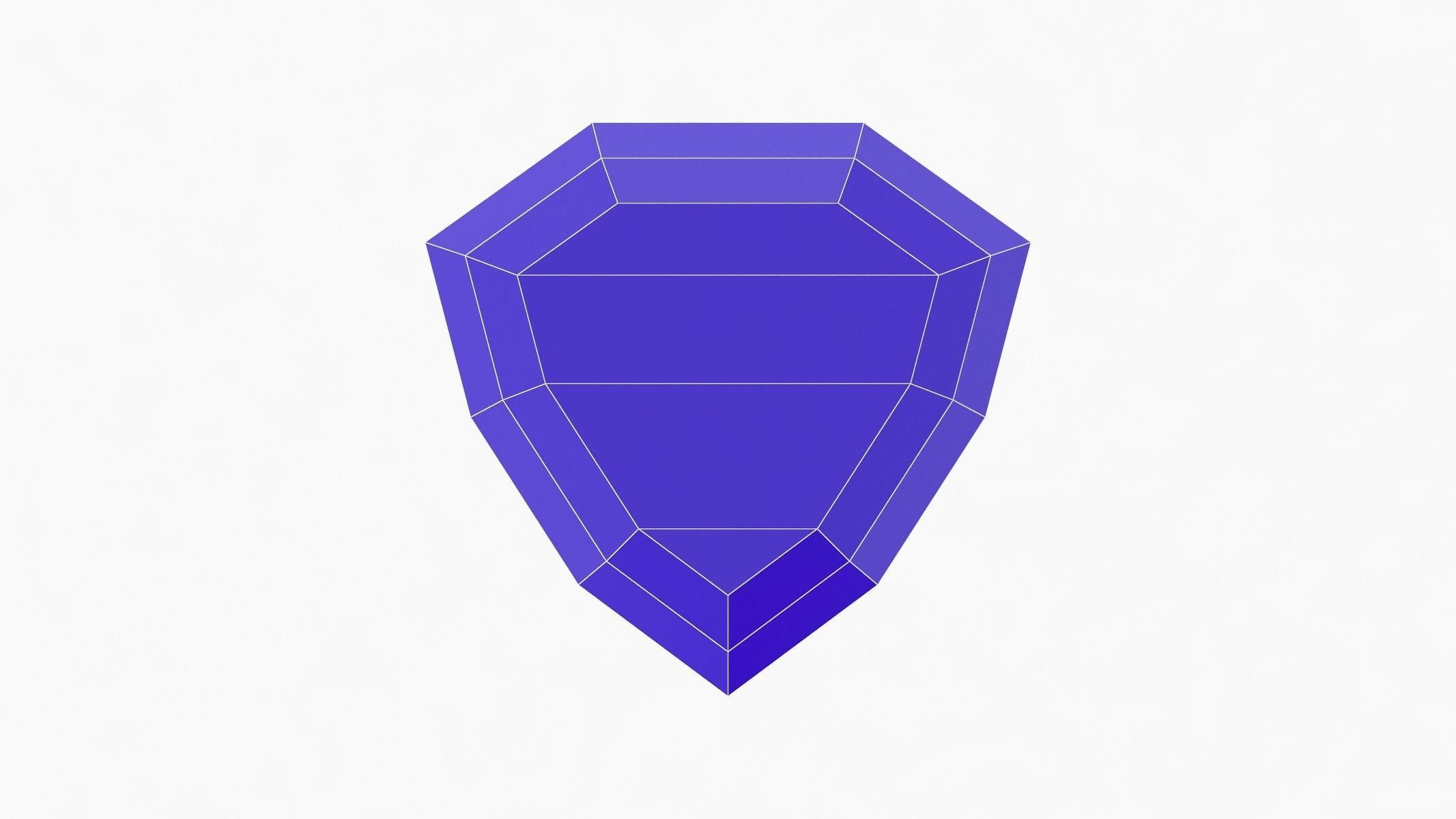 Shield Gemstone - 3D Printable 3D model_3