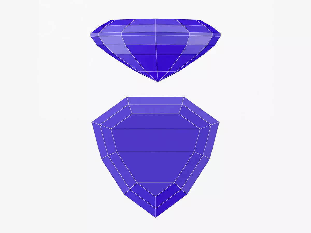 Shield Gemstone - 3D Printable 3D model_0