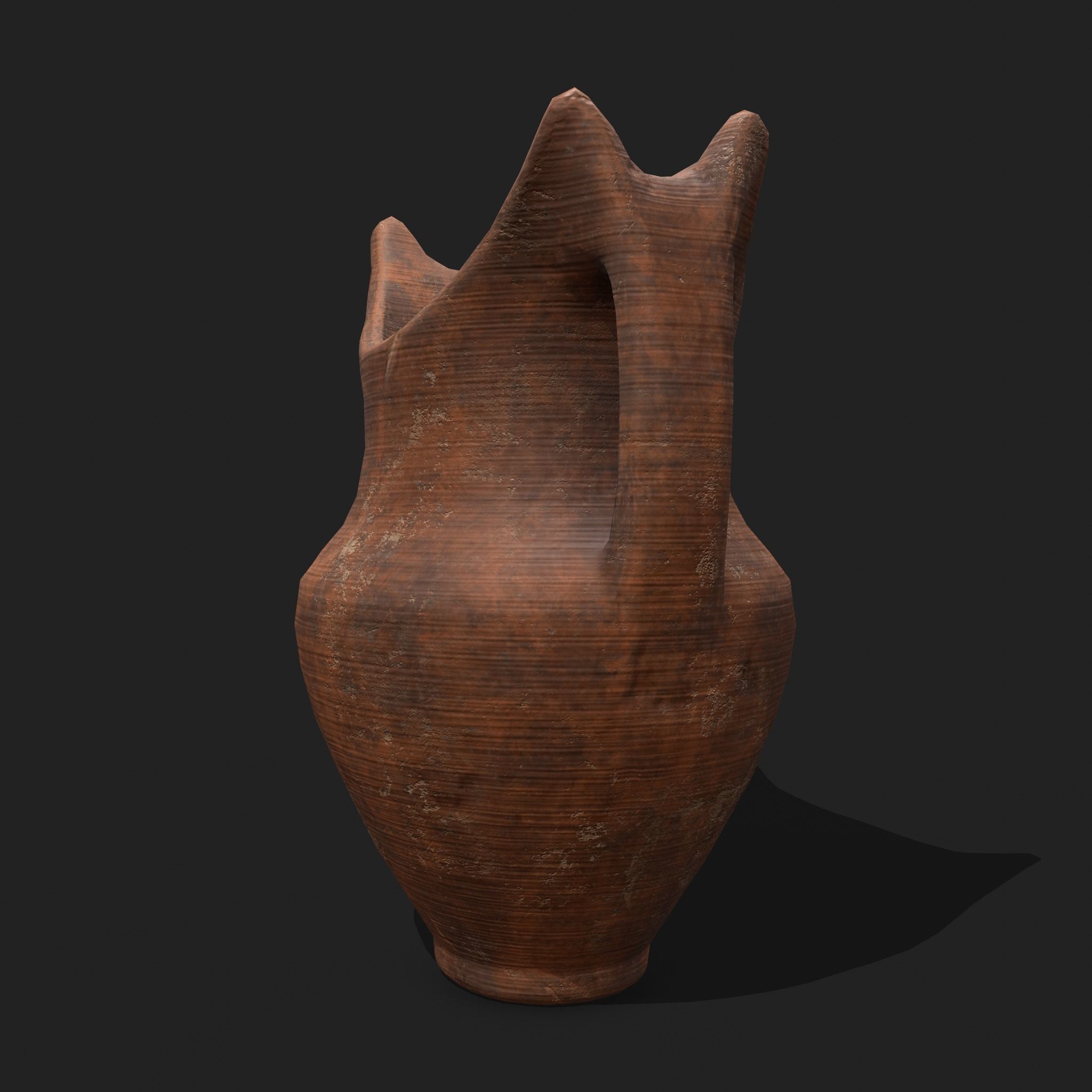 Medieval Pottery Piece Low-poly 3D model_11