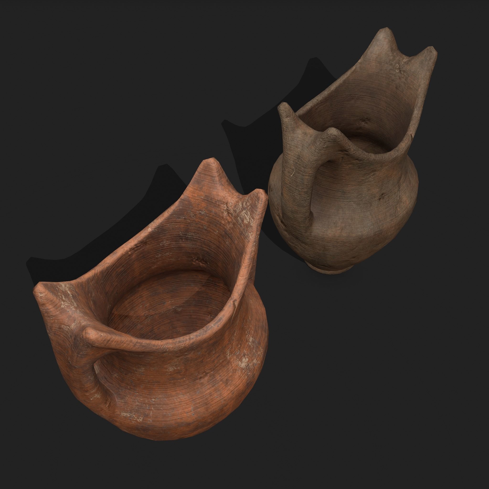 Medieval Pottery Piece Low-poly 3D model_5