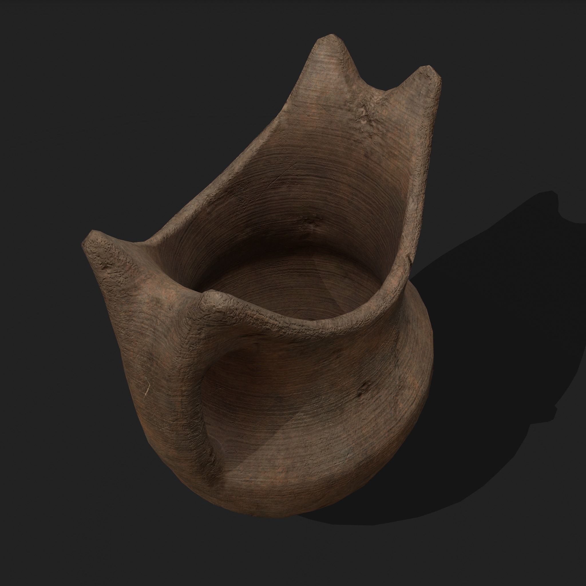 Medieval Pottery Piece Low-poly 3D model_16