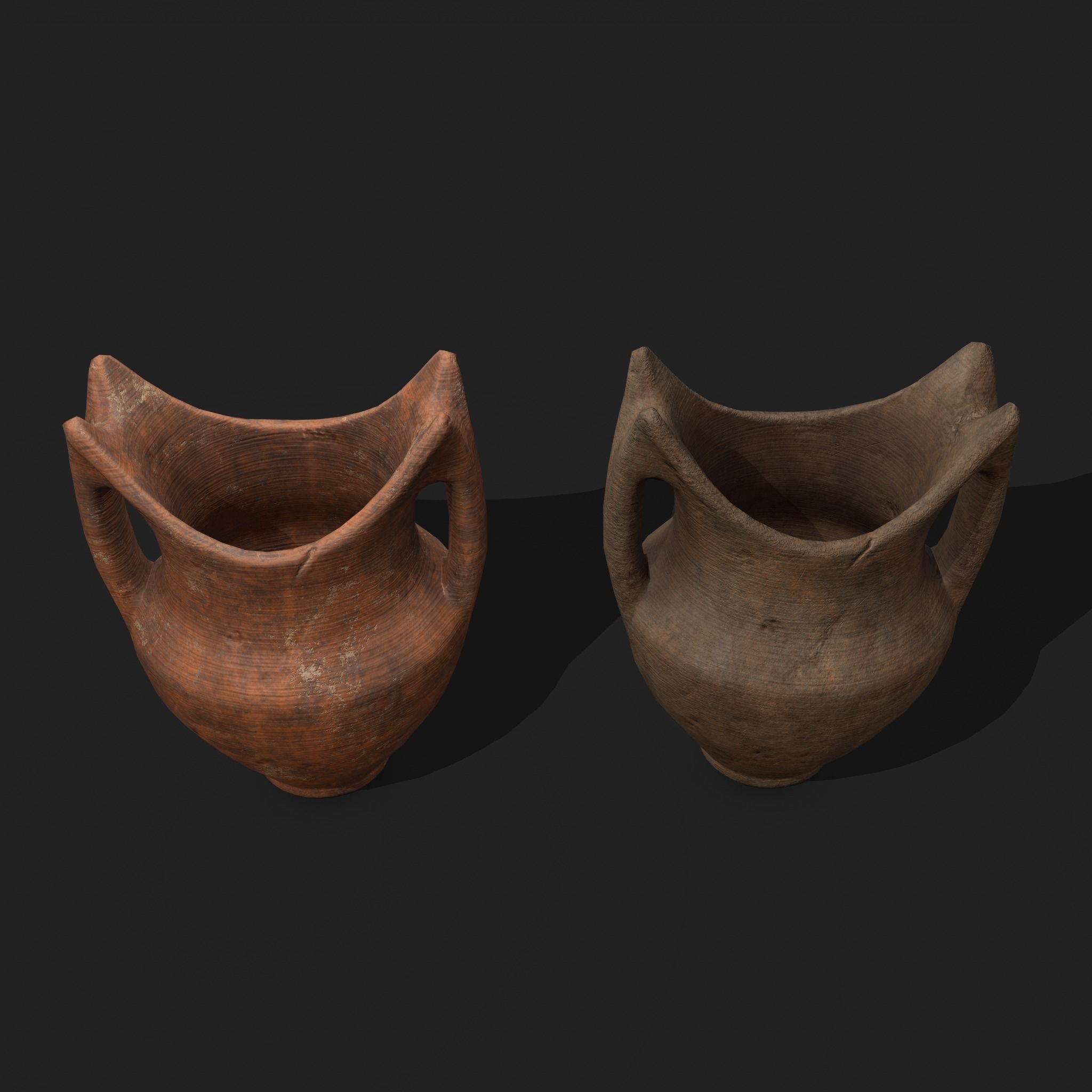 Medieval Pottery Piece Low-poly 3D model_3