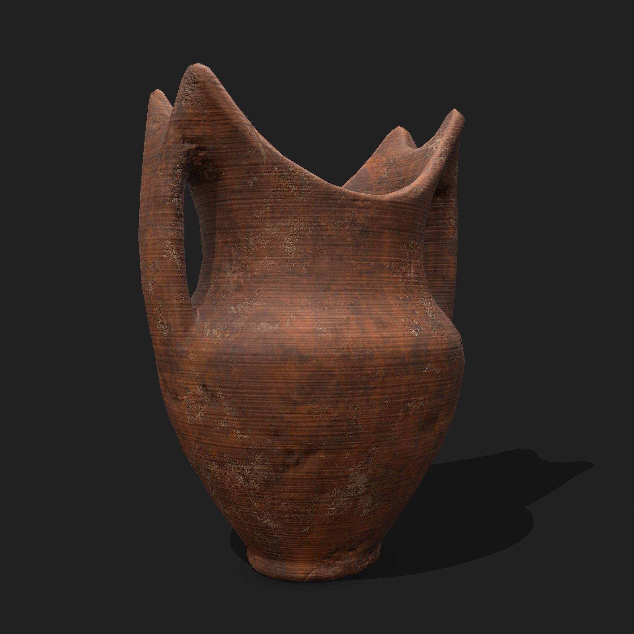 Medieval Pottery Piece Low-poly 3D model_6