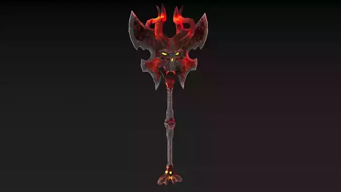 Viking Axe Skull 002