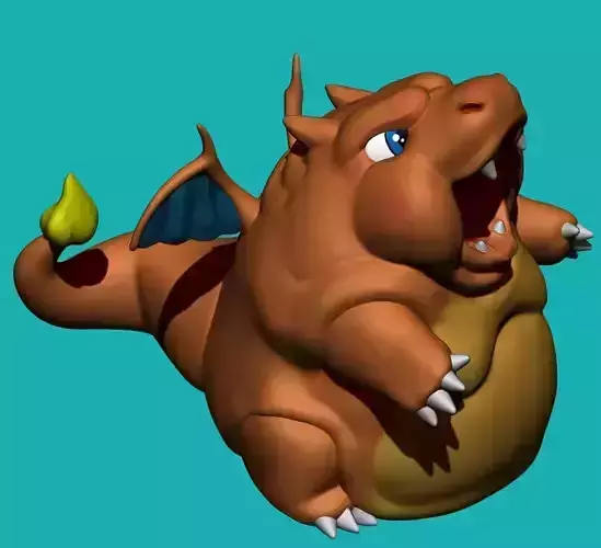Charizard - Fat Version 3D print model
