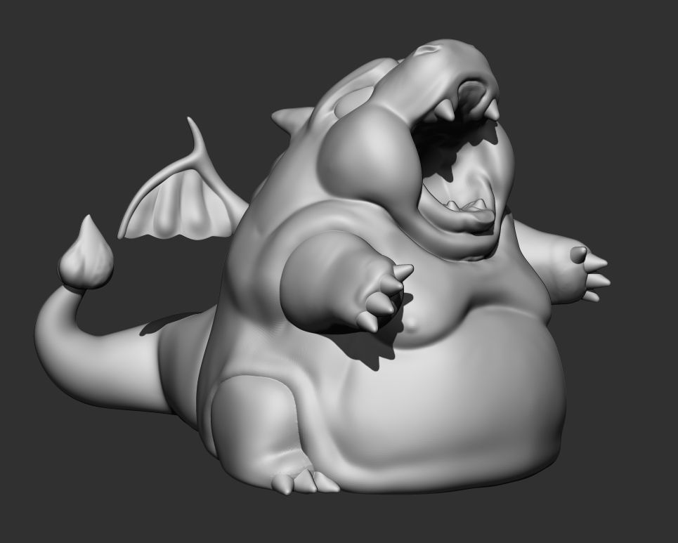 Charizard - Fat Version 3D print model_3