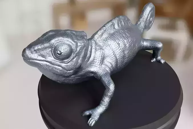 This Silver Chameleon reptile 