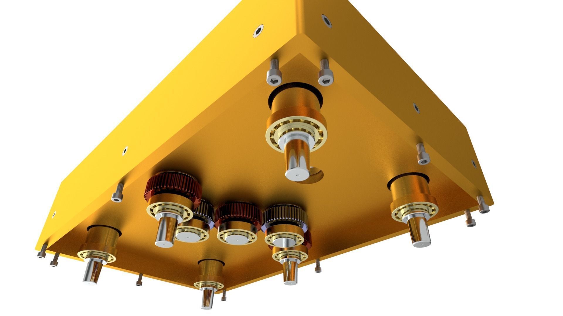 Multi Spindle Drilling Machine with Different Hole 3D model_5