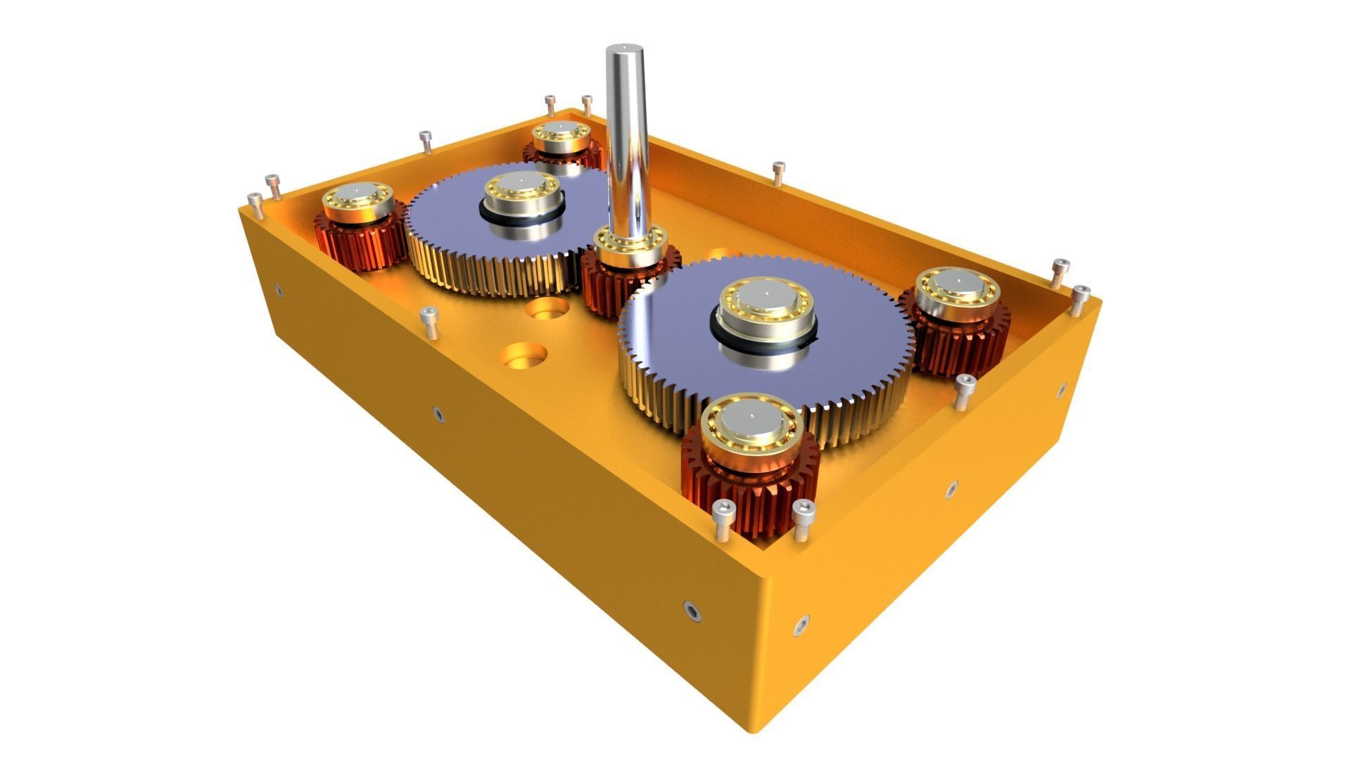 Multi Spindle Drilling Machine with Different Hole 3D model_4