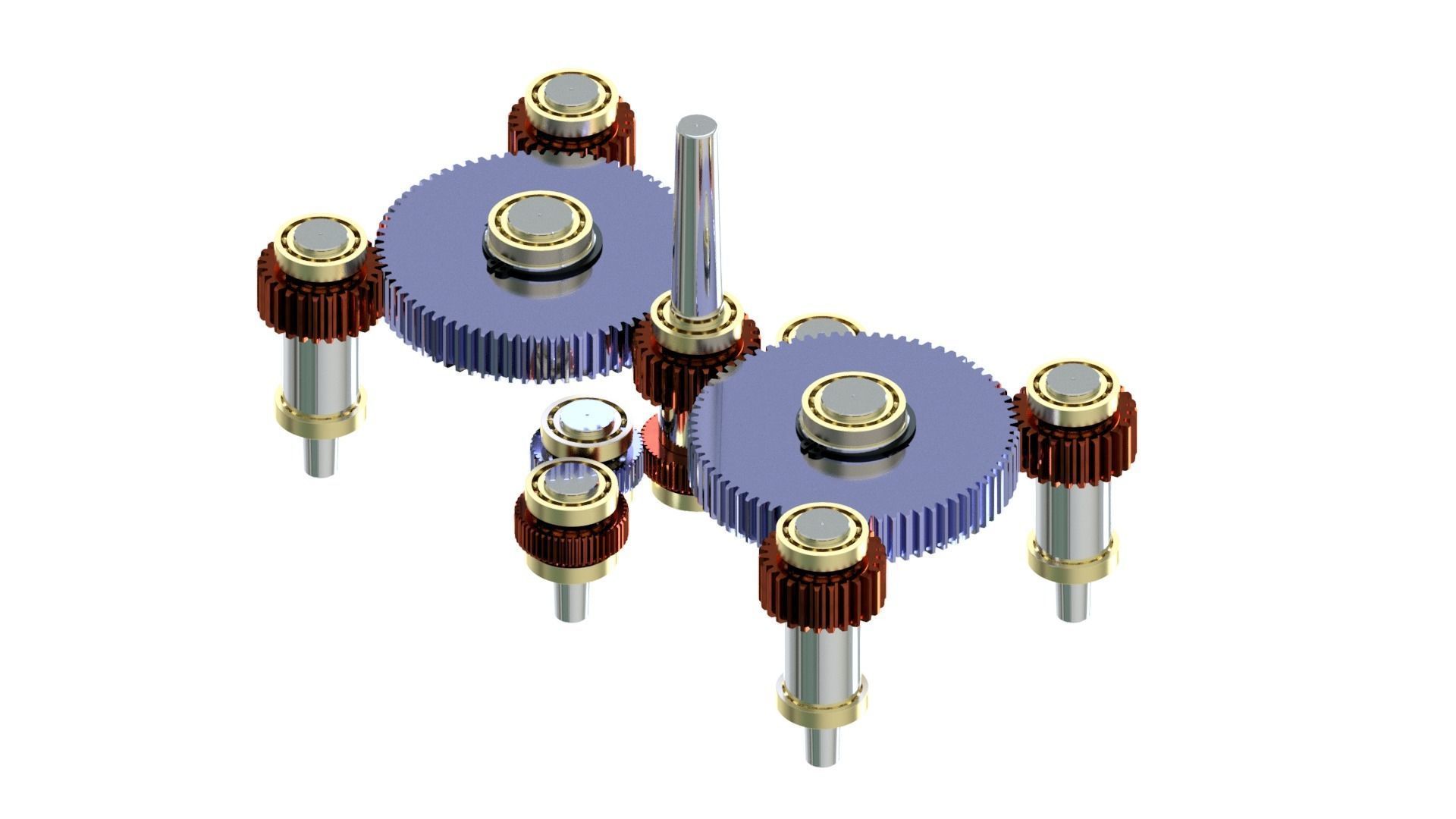 Multi Spindle Drilling Machine with Different Hole 3D model_6