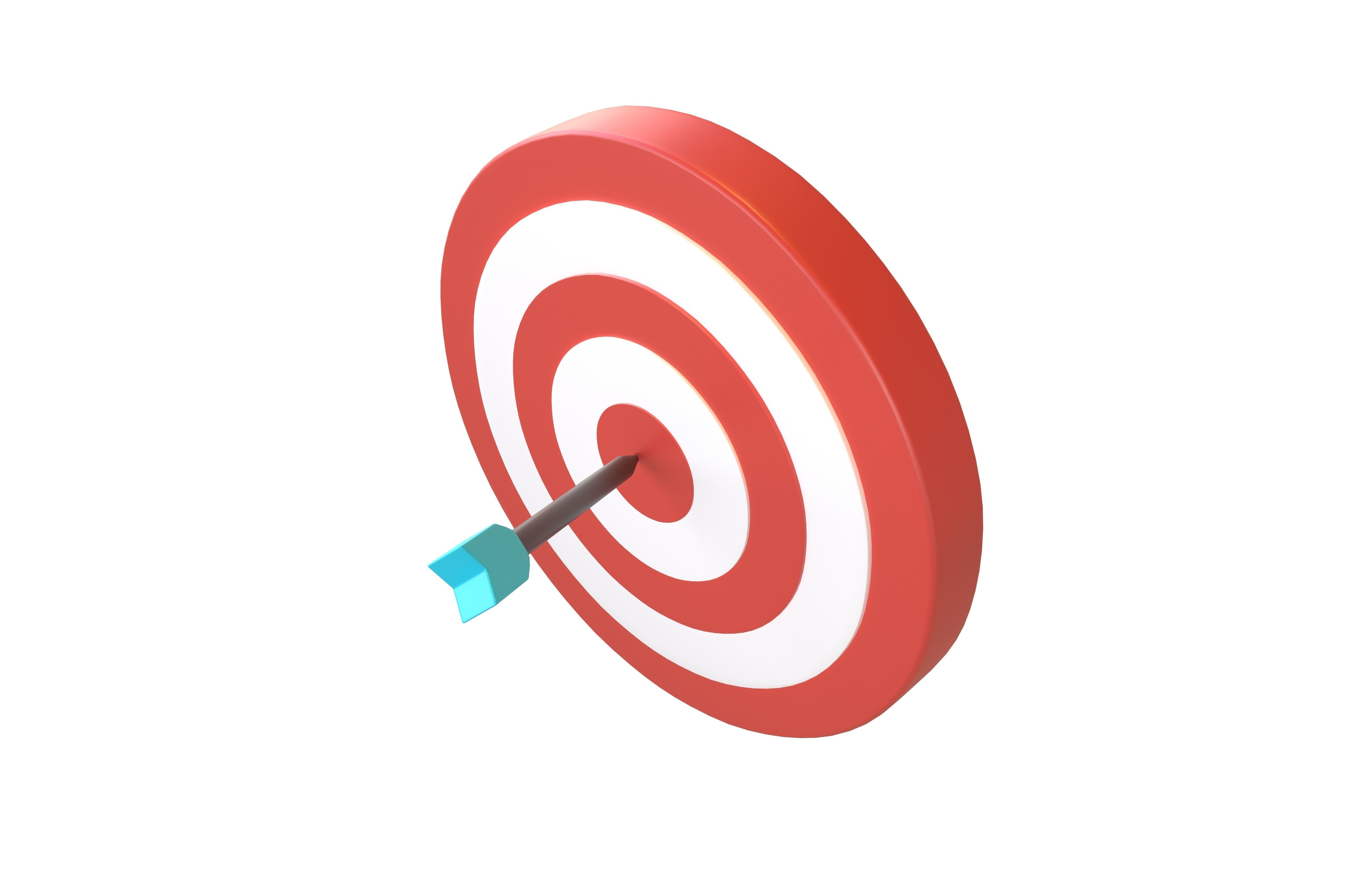 Cartoon Target v1 004 Low-poly 3D model_1