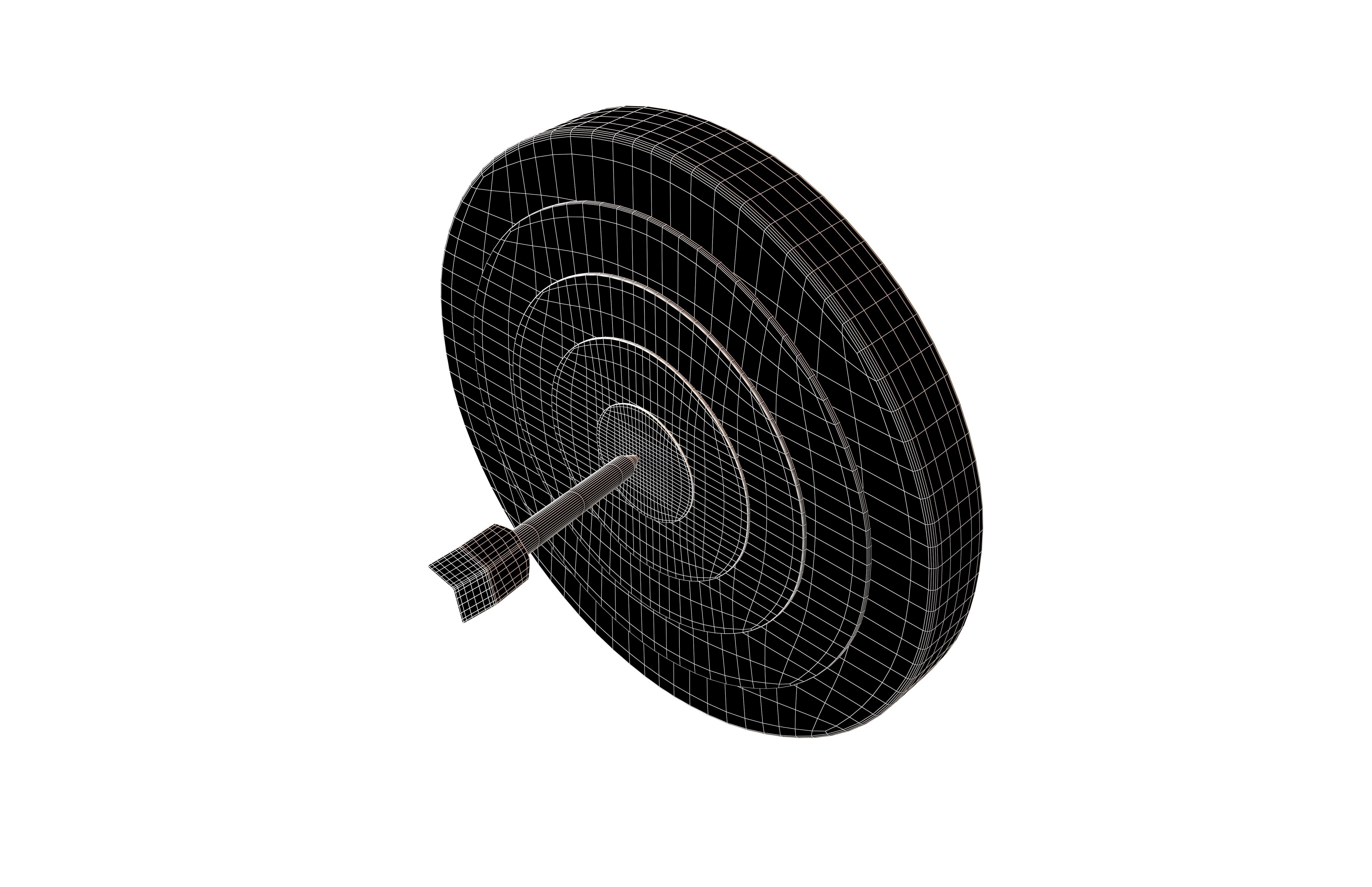 Cartoon Target v1 004 Low-poly 3D model_6