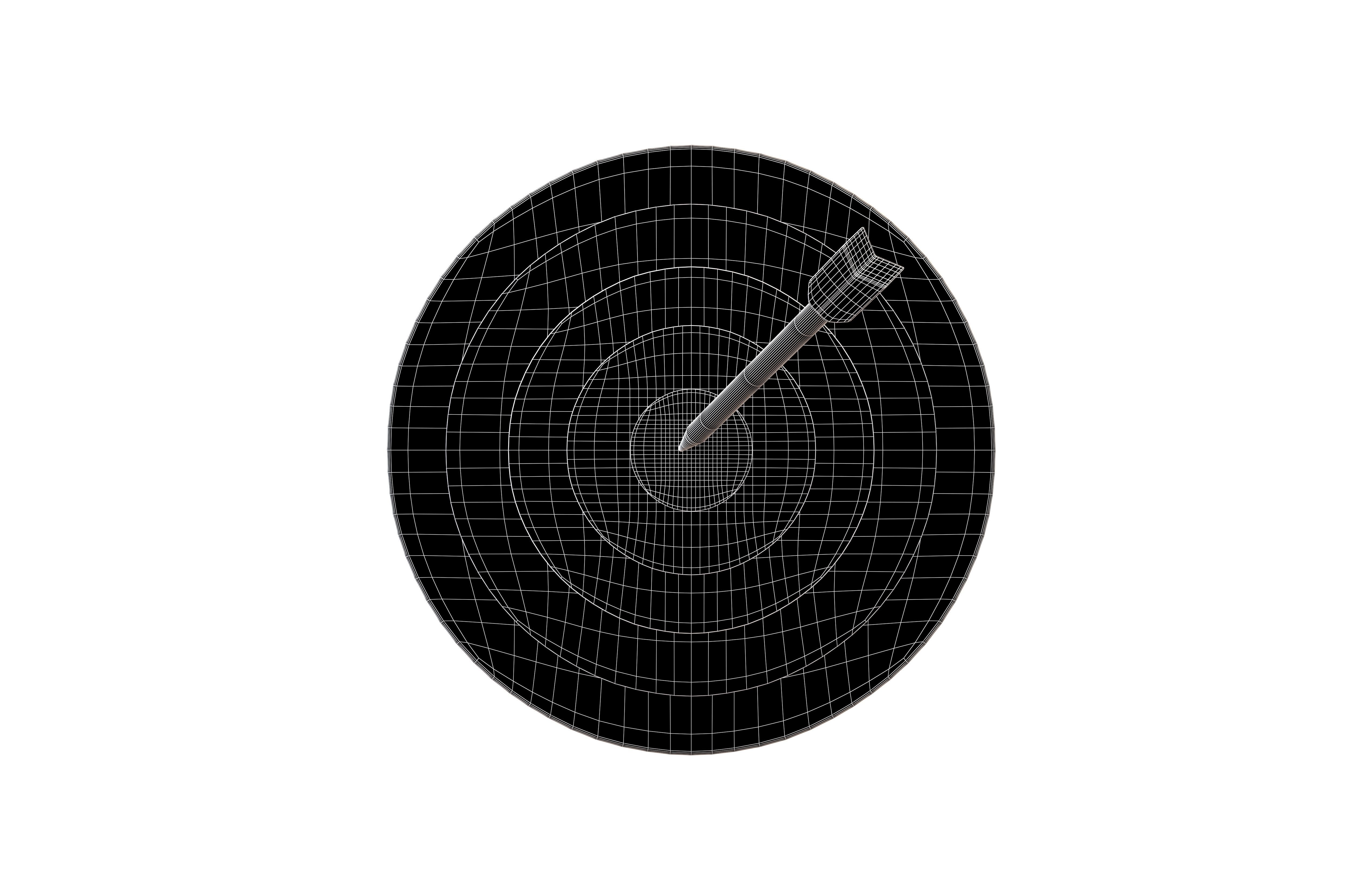 Cartoon Target v1 004 Low-poly 3D model_4