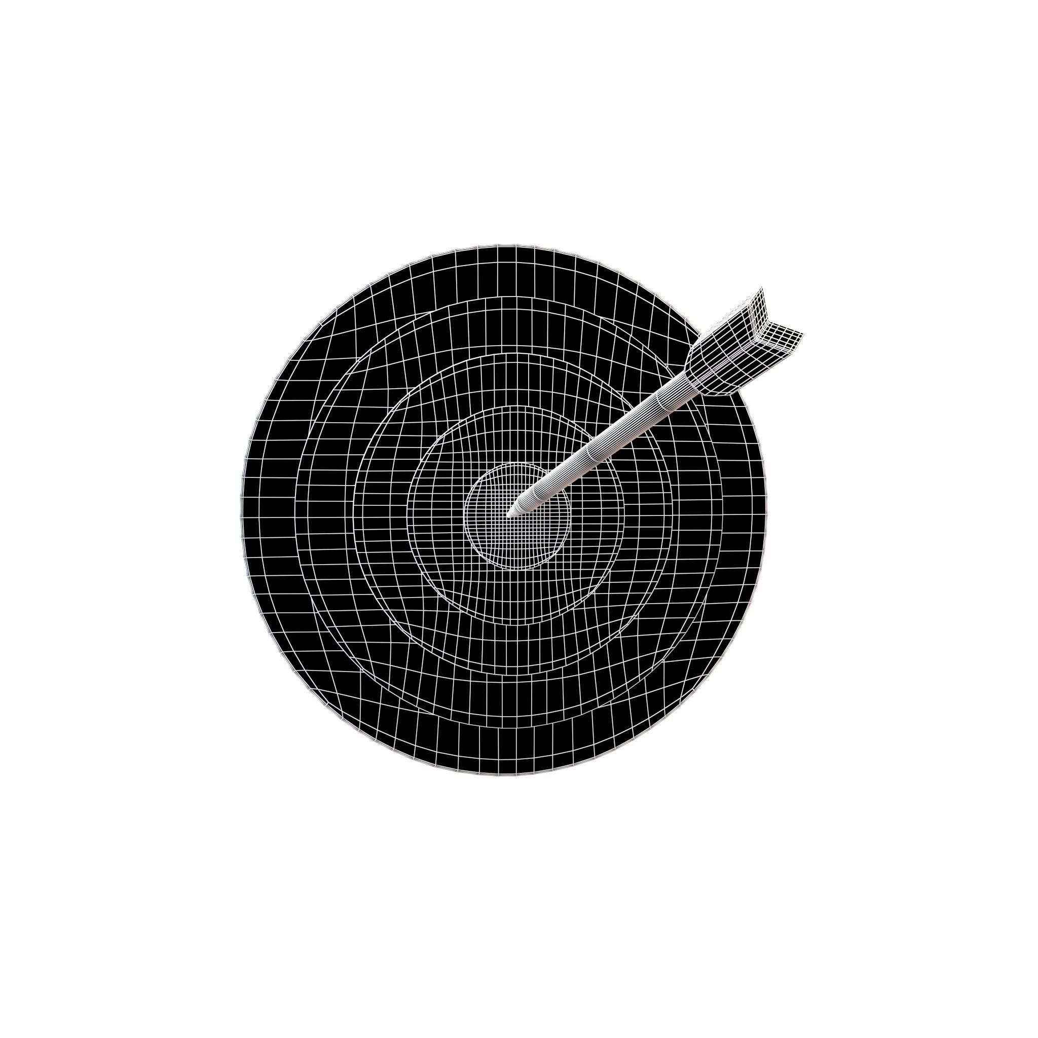 Cartoon Target v1 004 Low-poly 3D model_5