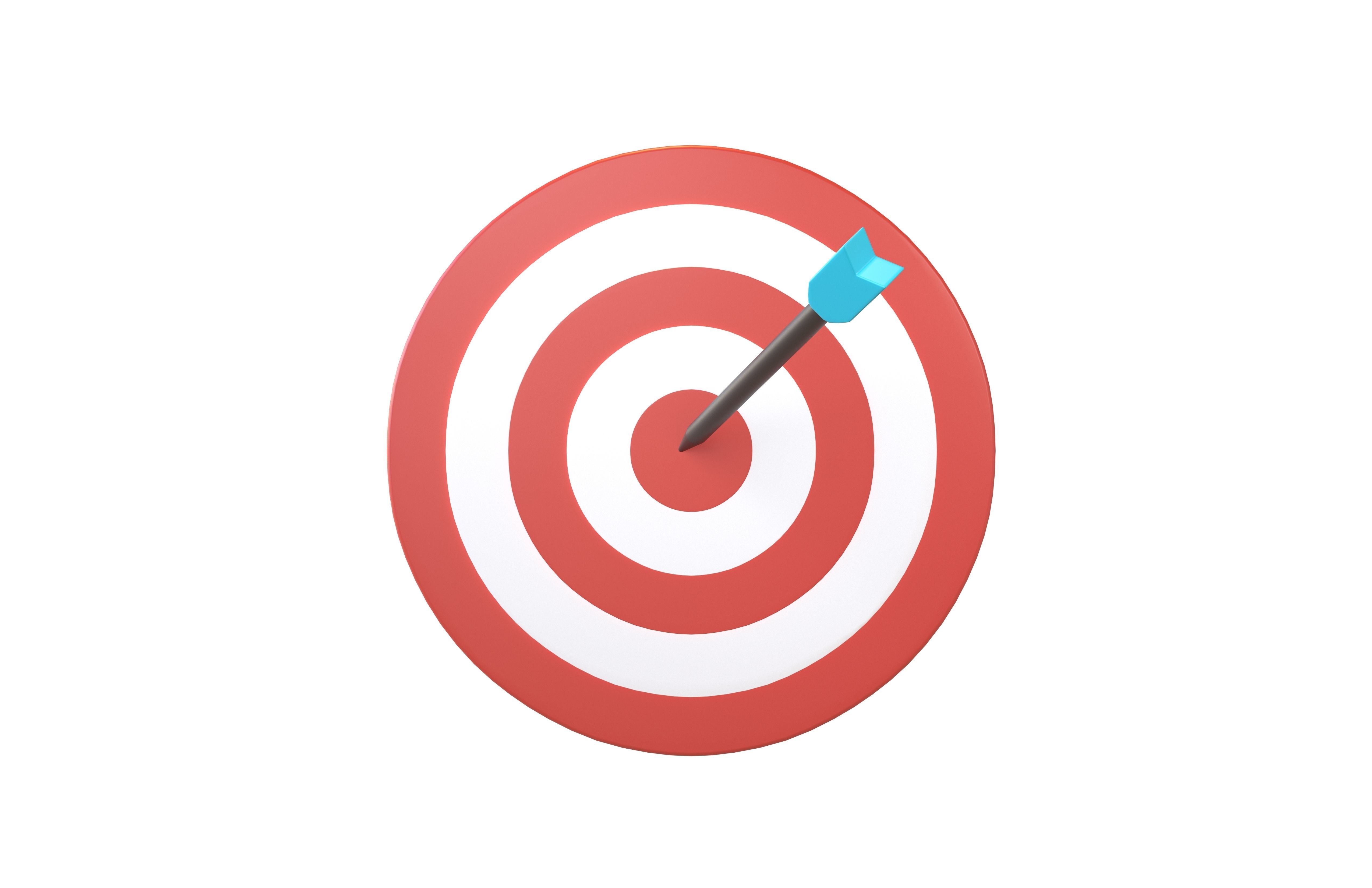 Cartoon Target v1 004 Low-poly 3D model_2