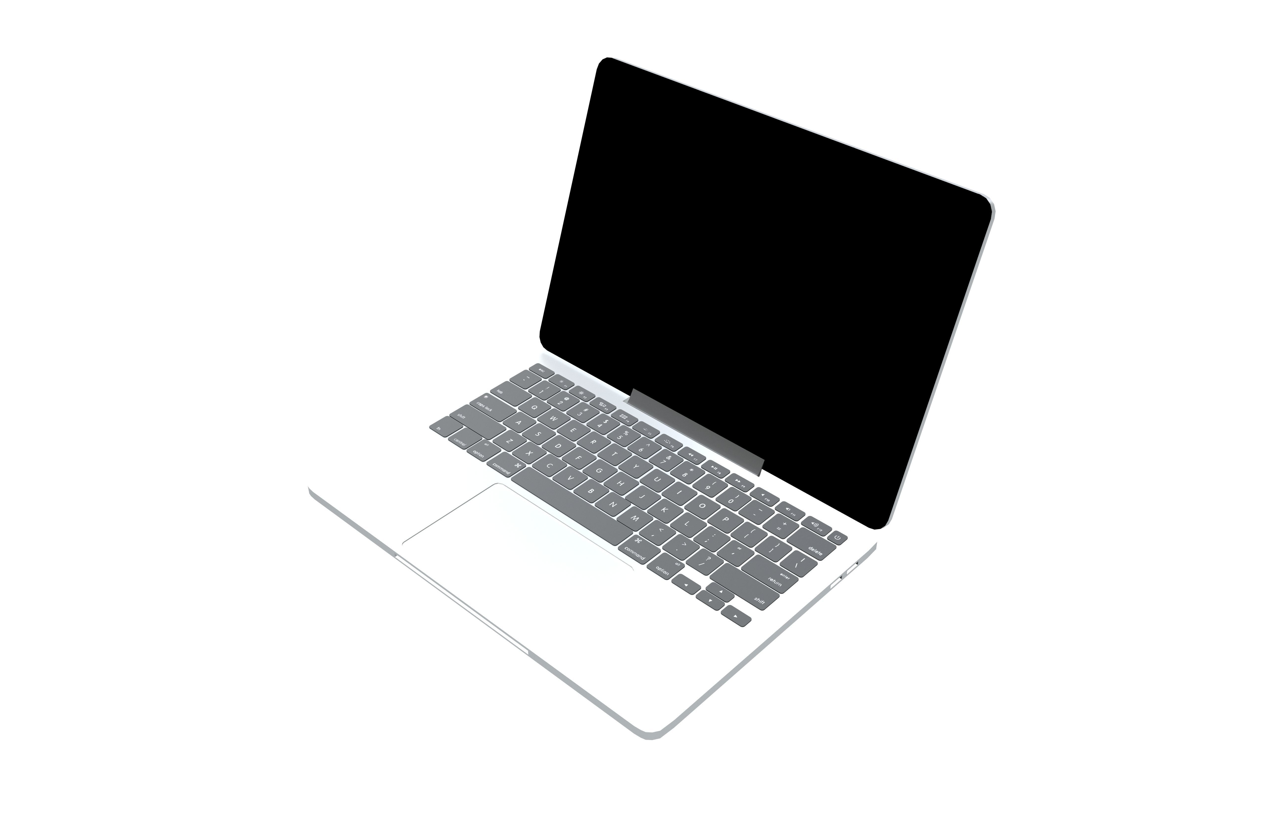 Laptop Mockup v1 001 Low-poly 3D model_3