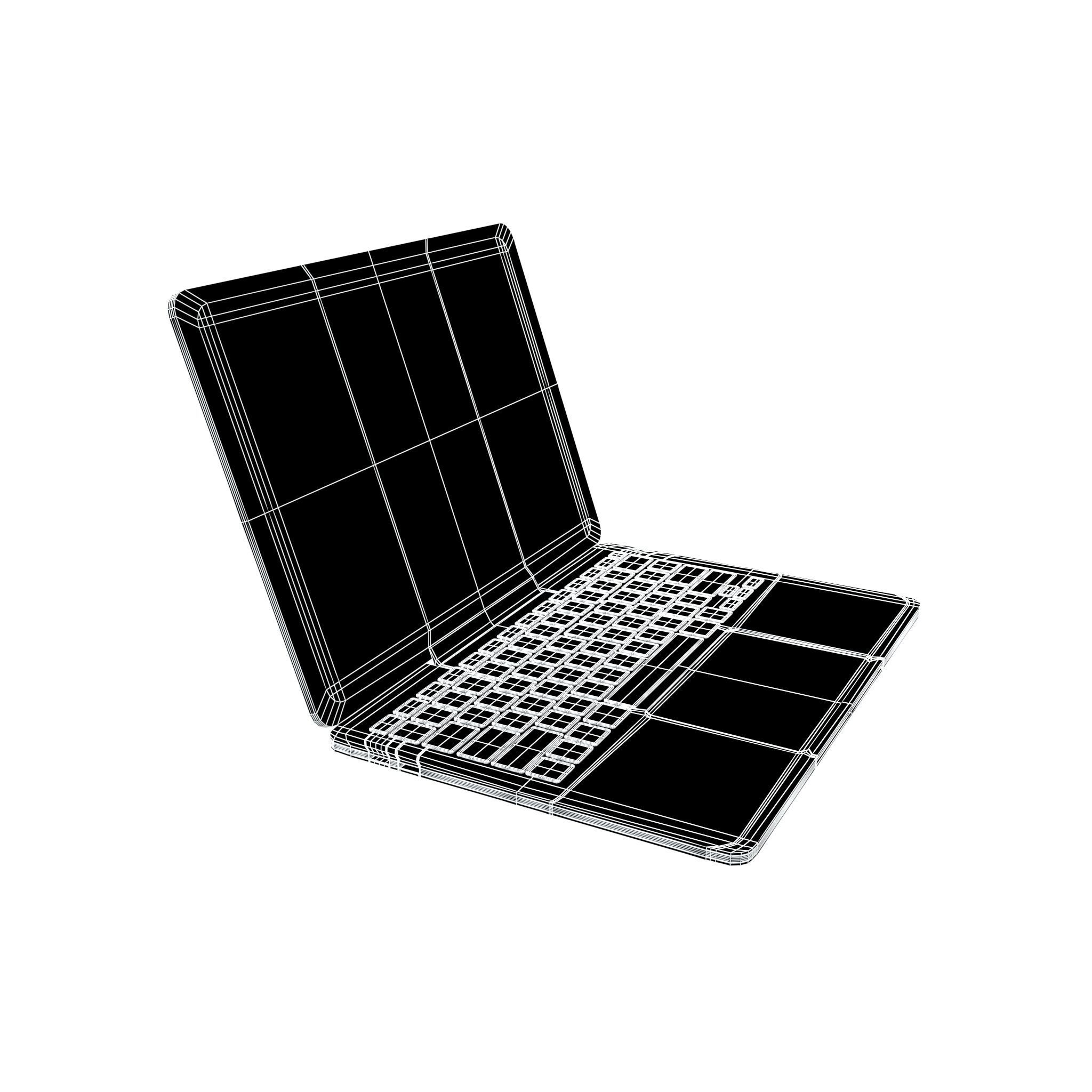 Laptop Mockup v1 001 Low-poly 3D model_4