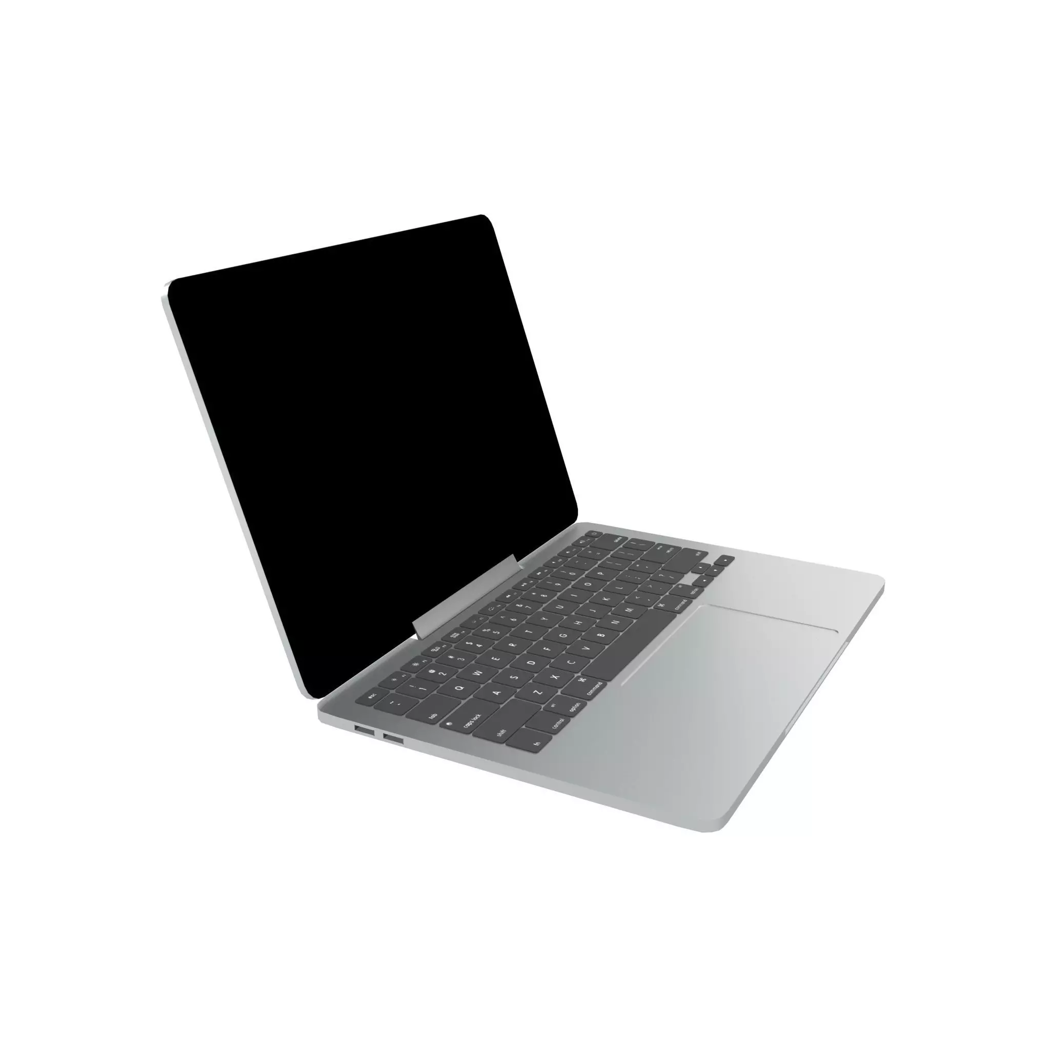 Laptop Mockup v1 001 Low-poly 3D model_0