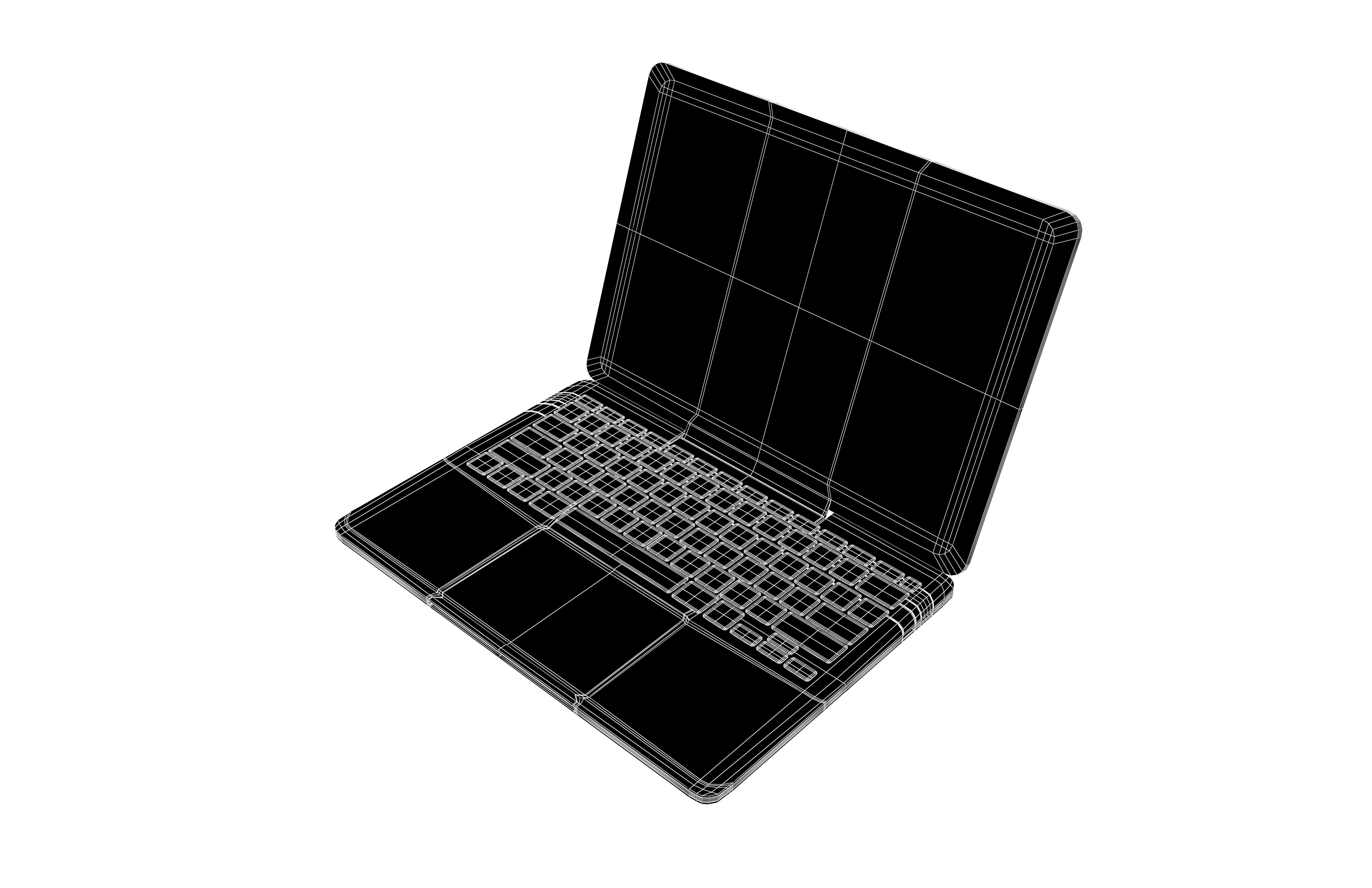 Laptop Mockup v1 001 Low-poly 3D model_6