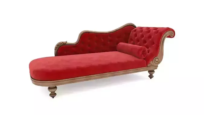 Red velvet classic sofa