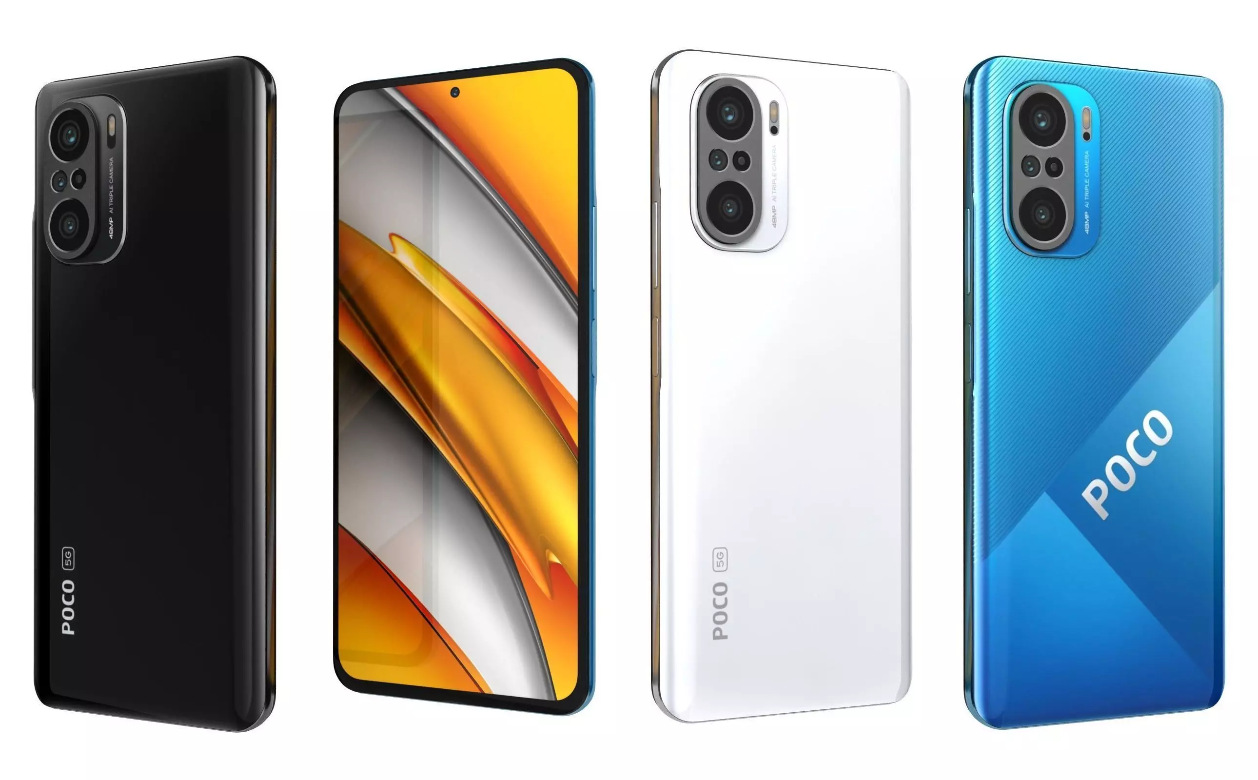 Xiaomi Poco F3 All Colors 3D model