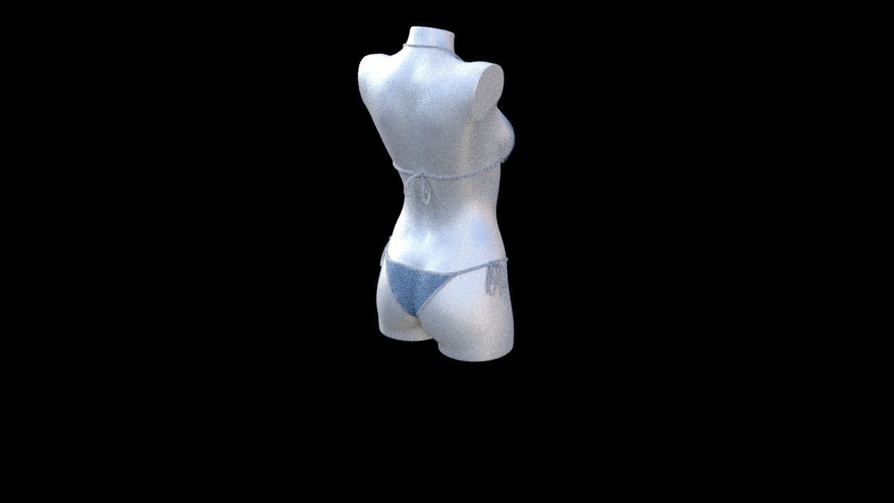 Dummy mannequin in bikini 3D model_4