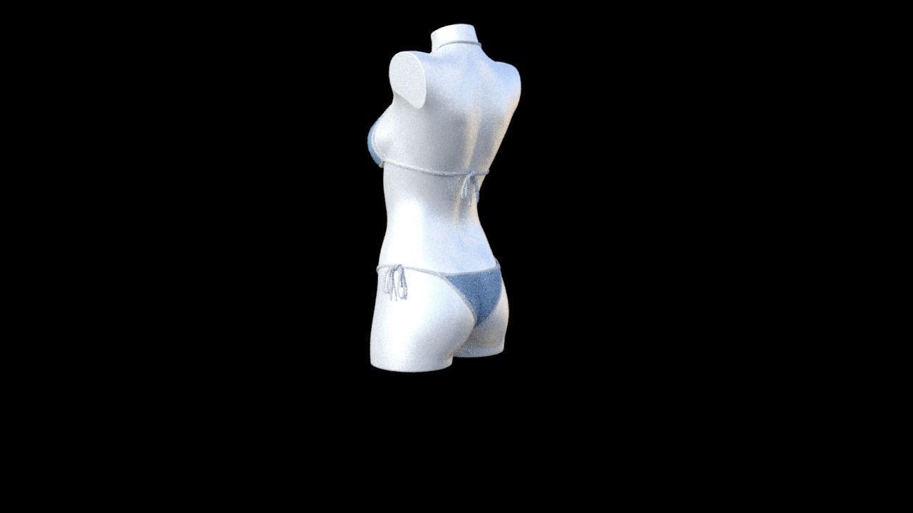 Dummy mannequin in bikini 3D model_3