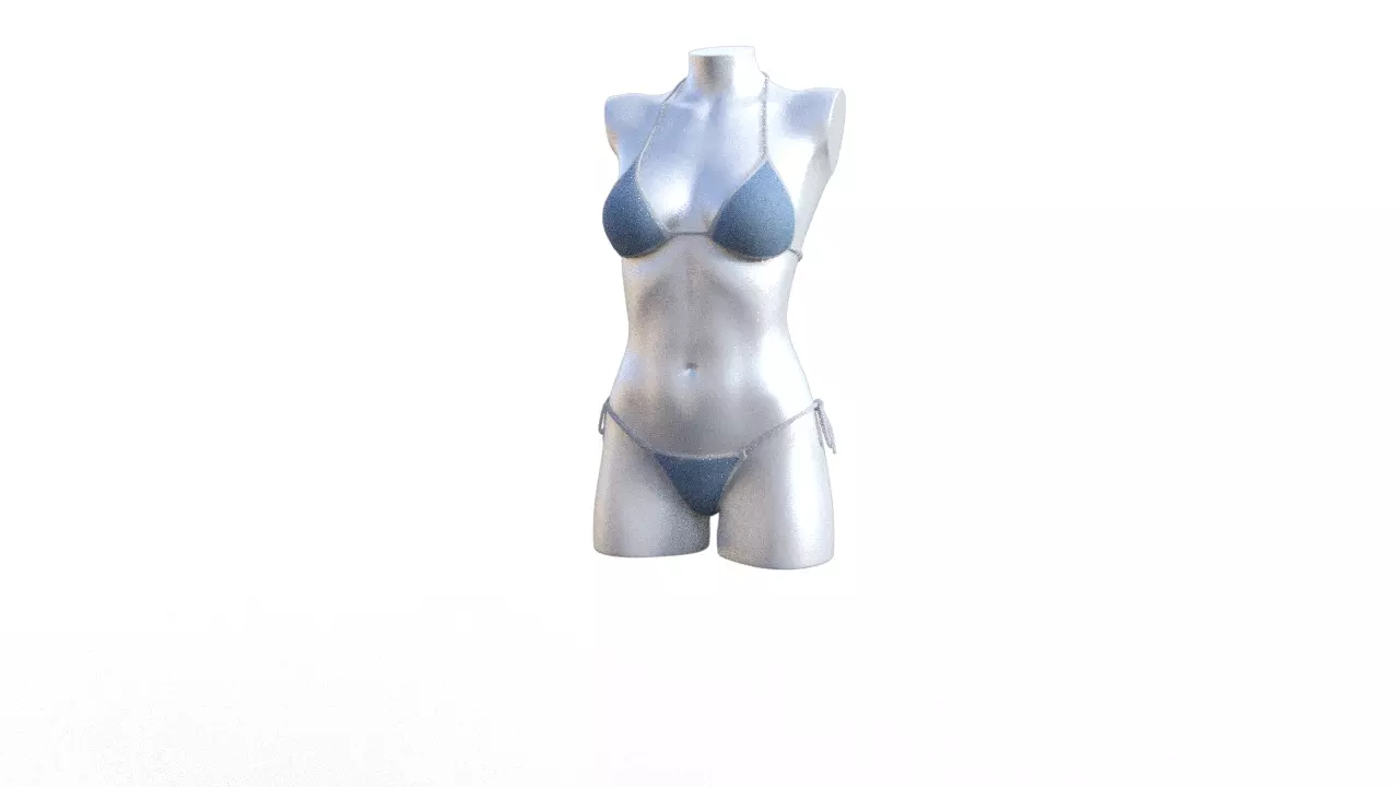 Dummy mannequin in bikini 3D model_0