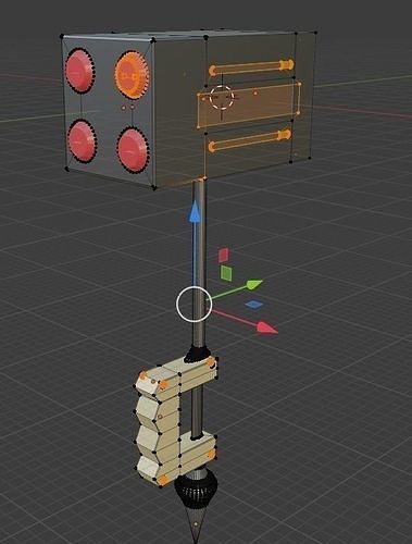 1 hand rocket hammer 3D print model