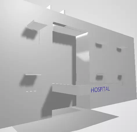 Hospital 3d model Free low-poly 3D model