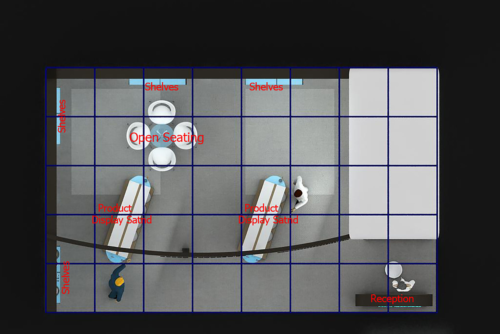 8X5 CROCKERIES STAND BOOTH 3D model_5