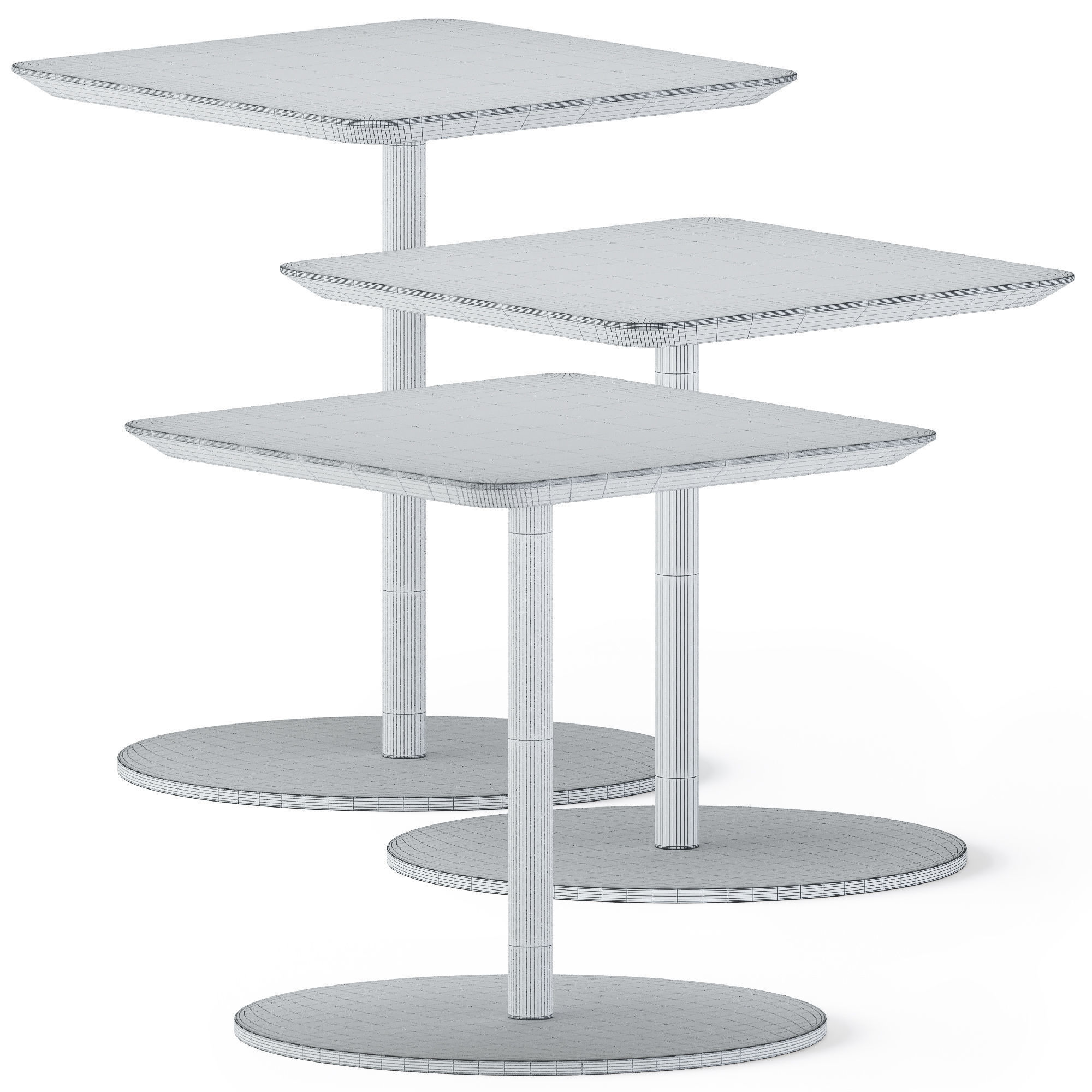 Metal Square Noa Coffee Tables by B T Design 3D model_2