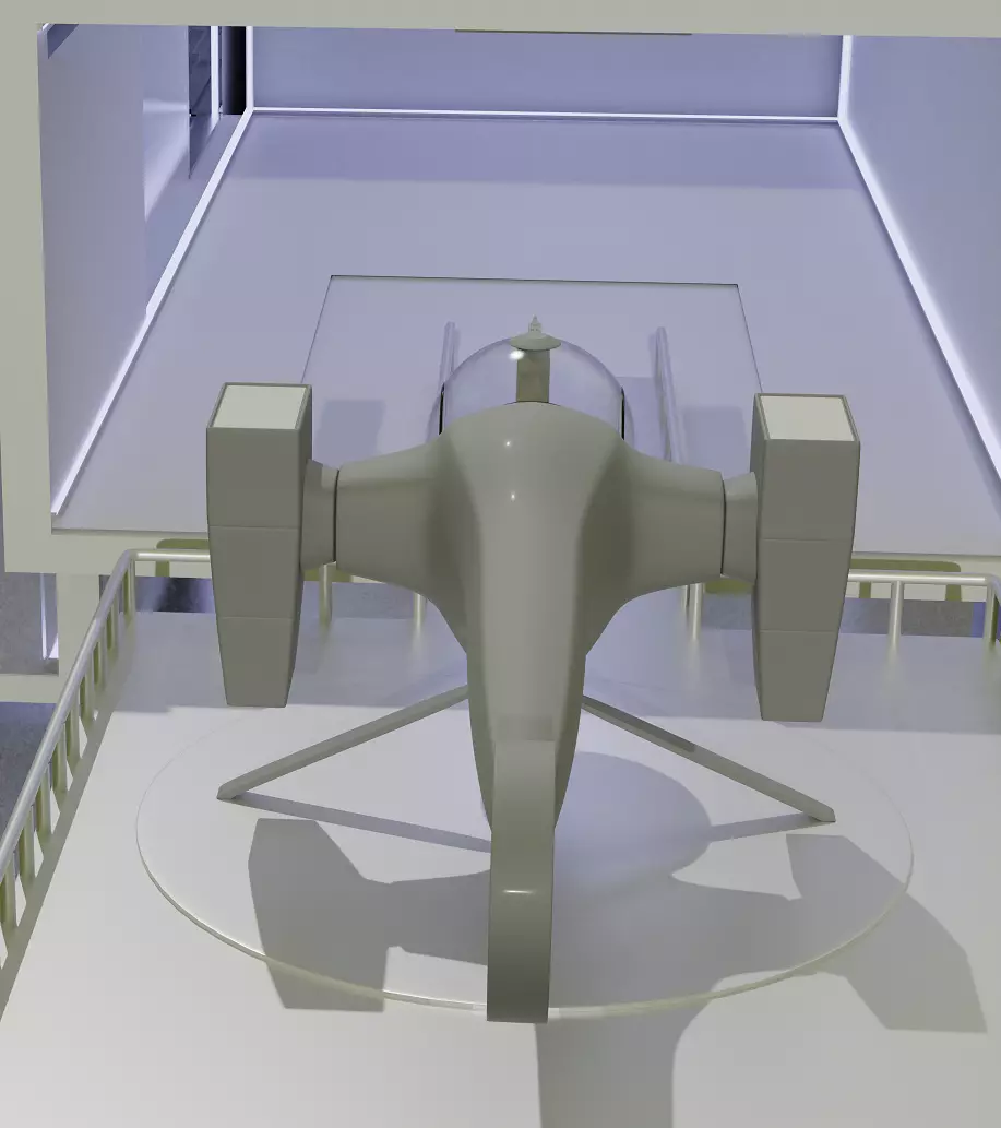 sci-fi dragon spacedrone Free low-poly 3D model