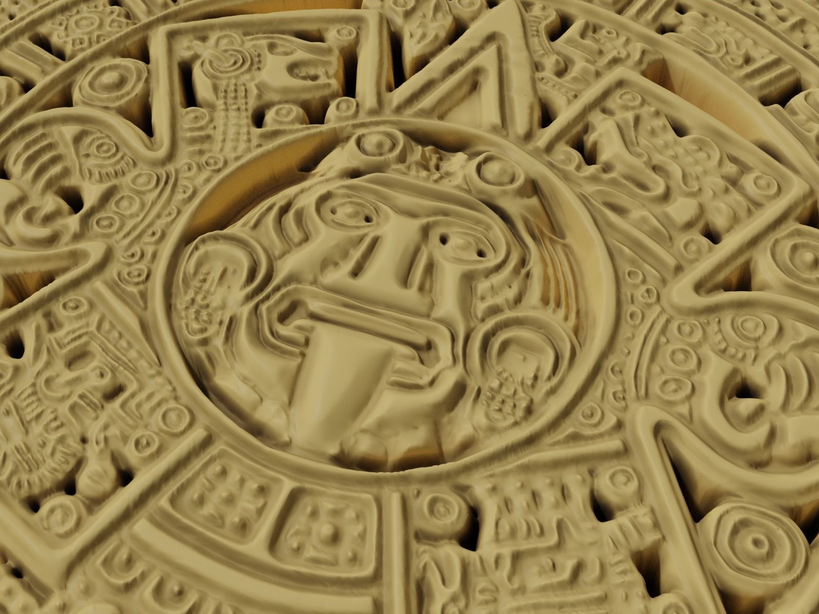 Piedra Del Sol - Aztec Sun Stone 3D print model_2