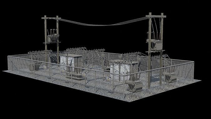 ELECTRICITY SUB STATION 3D model