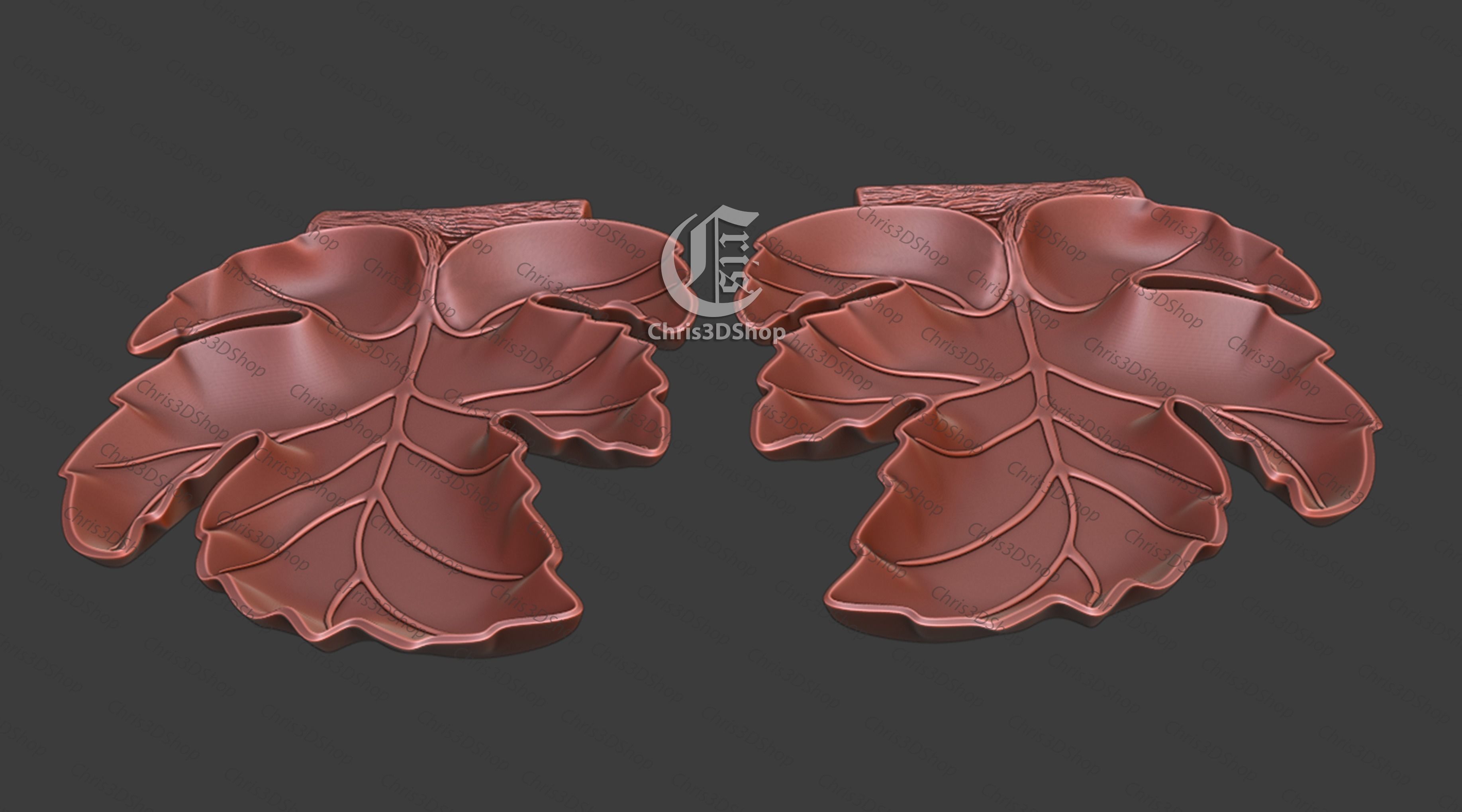 3D STL Model  for CNC - Leaf Tray  3D model_2