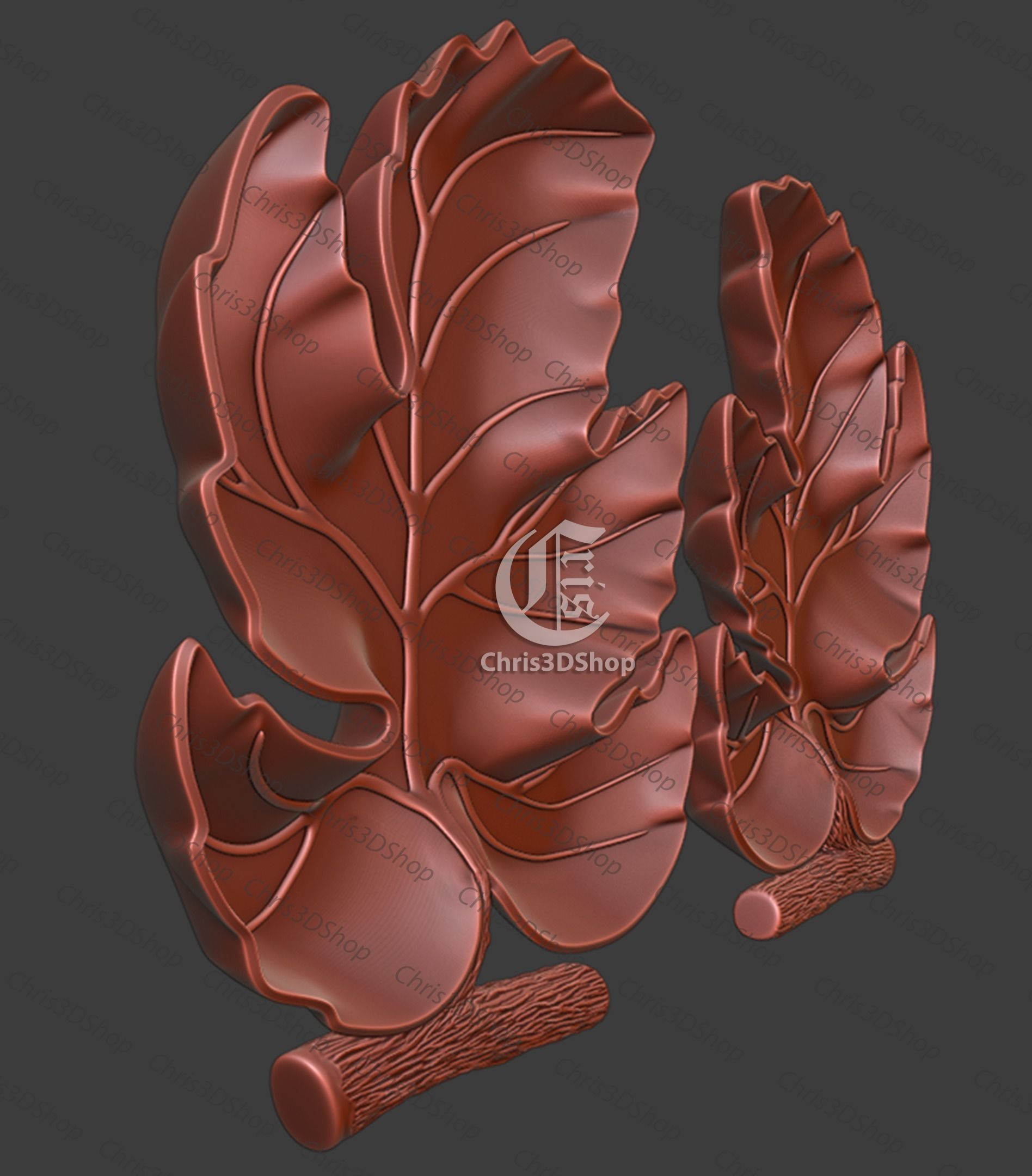 3D STL Model  for CNC - Leaf Tray  3D model_1