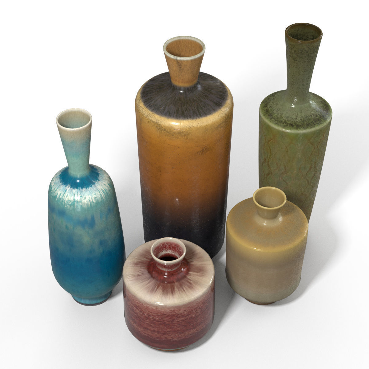 Ceramic Vases collection by Berndt Friberg 3D model_3