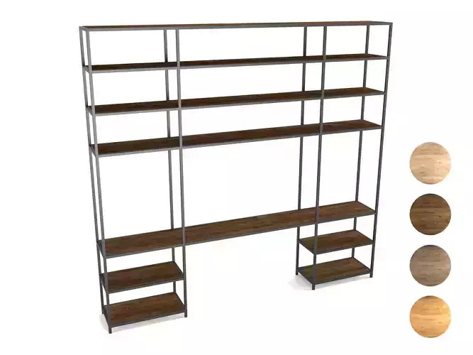 Loft open cabinet doorless for office with shelves FOUR COLORS