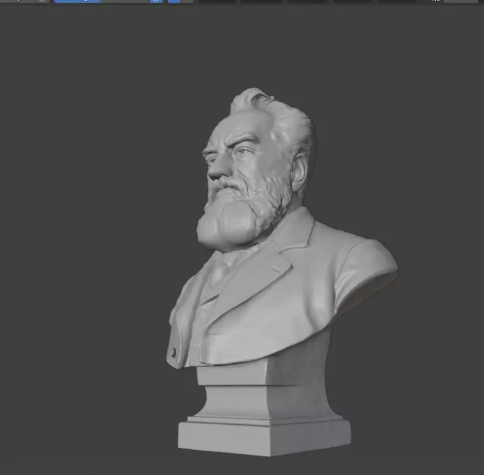 Alexander Graham Bell 3D print model_2