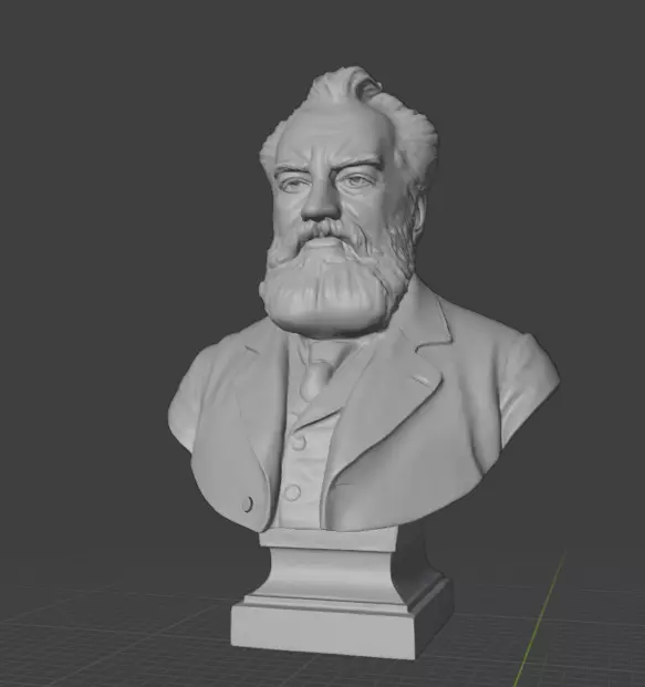 Alexander Graham Bell 3D print model_3