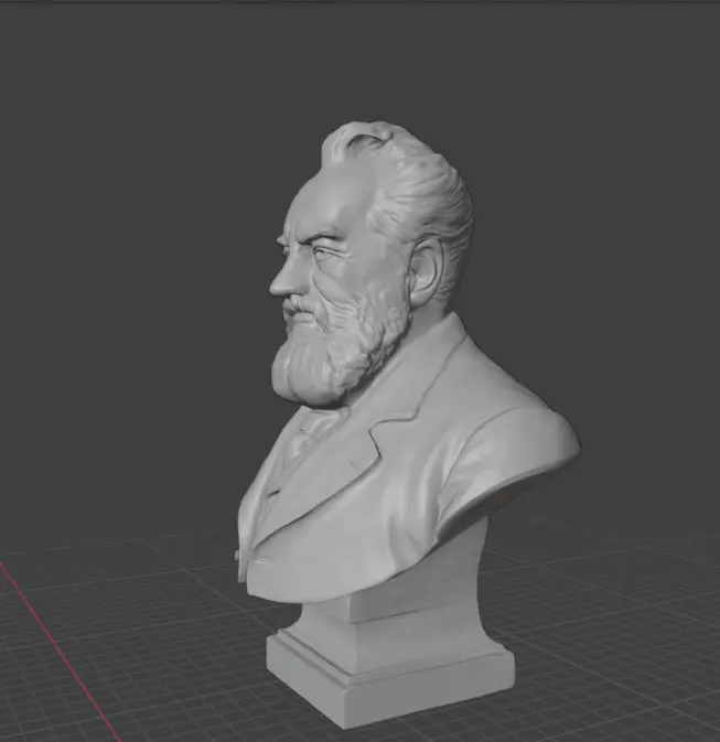 Alexander Graham Bell 3D print model_1
