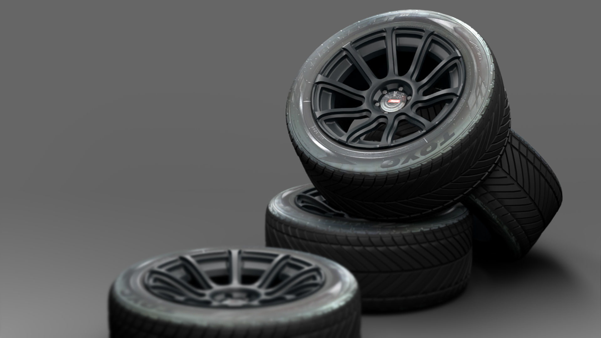 Wheel Rays Gramlights 57Tran X Low-poly 3D model_1