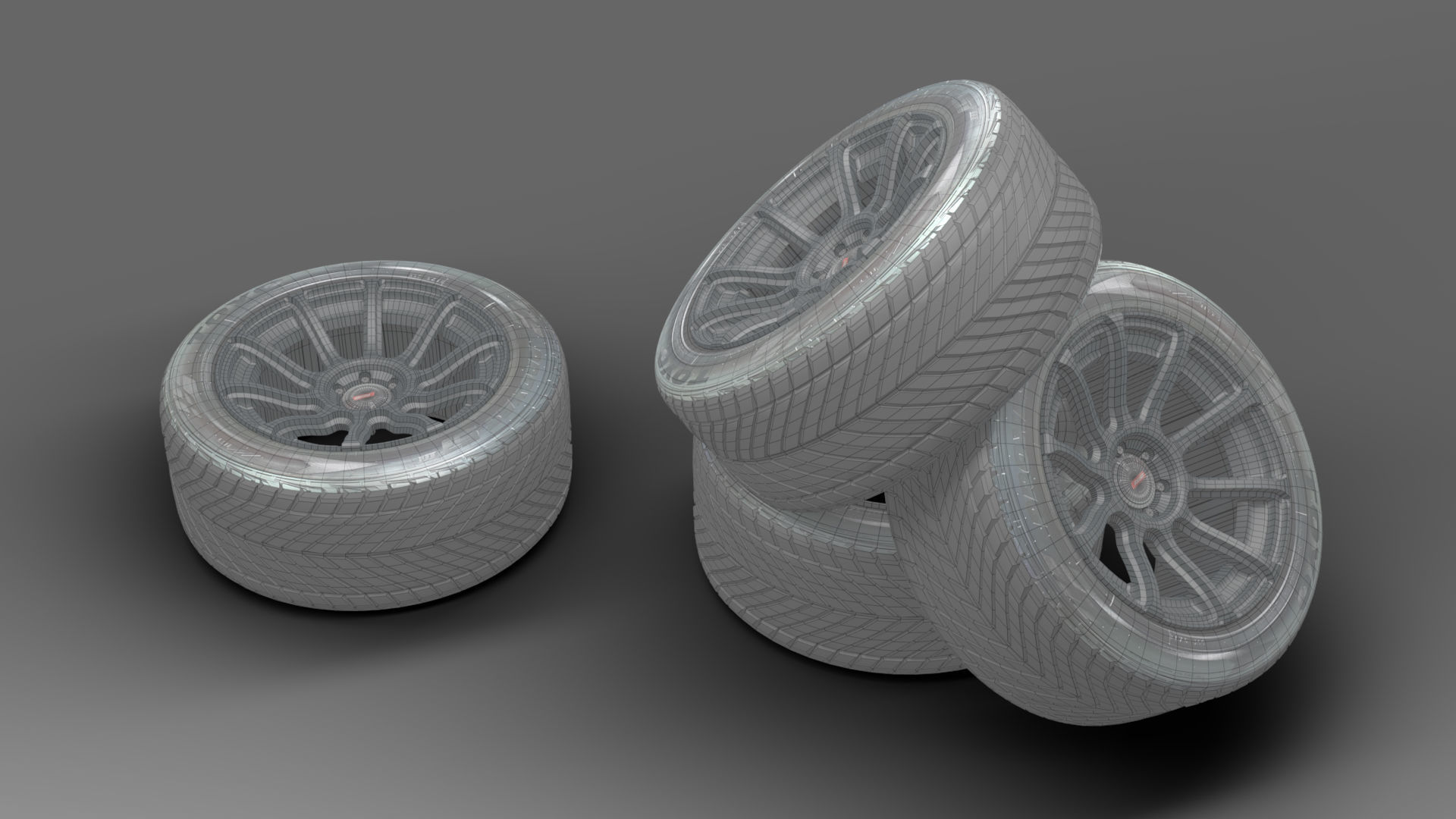 Wheel Rays Gramlights 57Tran X Low-poly 3D model_4
