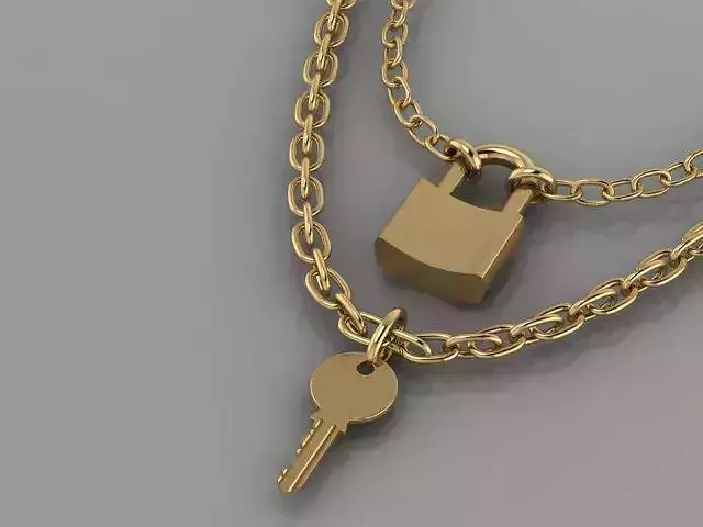 LOCK  KEY PENDANT