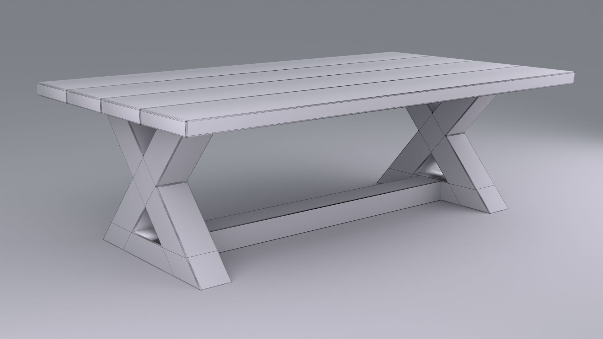 Low Poly DESIGN Table 3D model_8