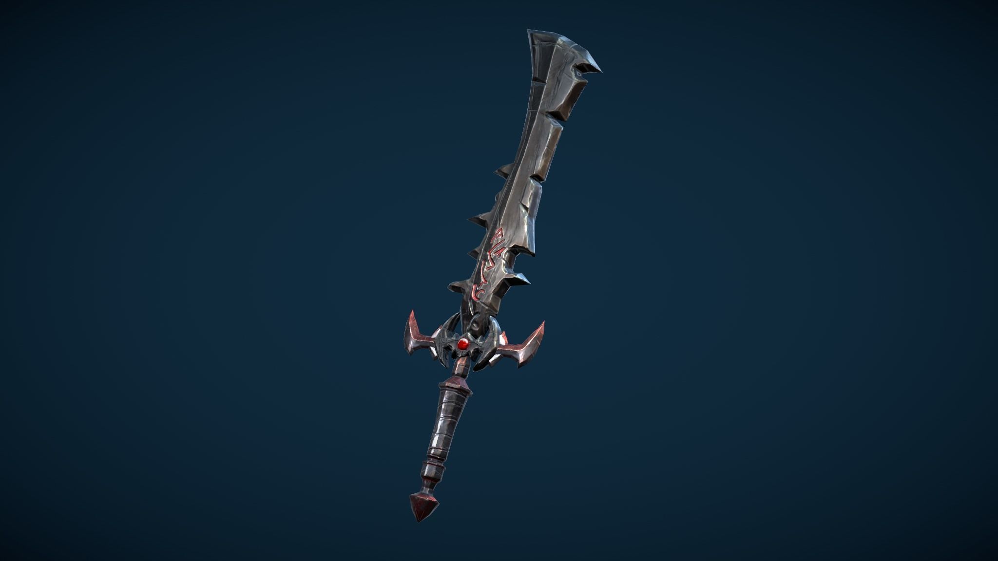 Skeleton Warrior With One-Handed Sword And Shield Tier3 Low-poly 3D model_7